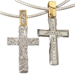 Mother's Cross Necklace Sterling & Gold