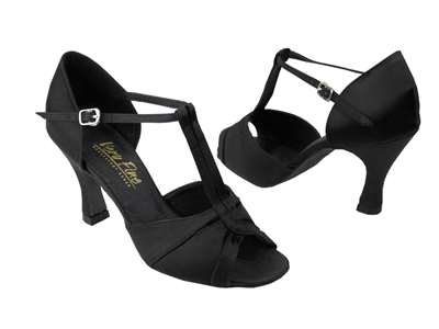 Style 1703 Black Satin - Women's Dance Shoes | Blue Moon Ballroom Dance Supply