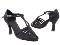 Style S9177 Black Satin - Ladies Dance Shoes | Blue Moon Ballroom Dance Supply