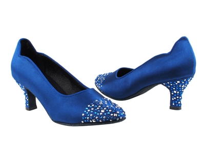 Style SERA5501 Blue Satin - Ladies Dance Shoes | Blue Moon Ballroom Dance Supply