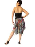 Style Cheetah Multi Print  Chiffon Circle Tango Skirt - Dancewear | Blue Moon Ballroom Dance Supply