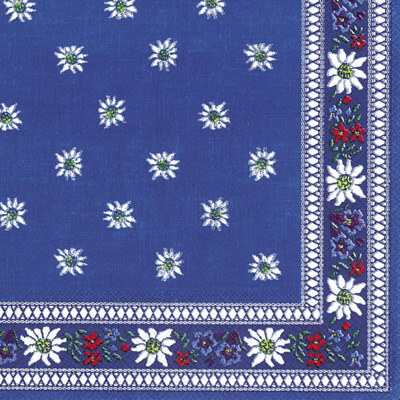 Edelweiss Blue Cocktail Napkins