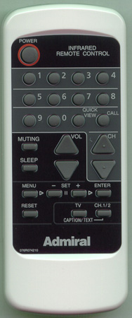 ADMIRAL 62187565 Genuine  OEM original Remote