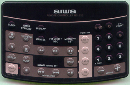 AIWA 81CD1670010 RCEX5 Genuine  OEM original Remote
