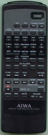 AIWA 83334010010 RCT909 Genuine OEM original Remote
