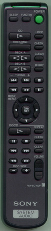 SONY 1-473-533-11 RMSC100F Genuine OEM original Remote