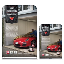 4' Straight Tube Banner Display with Double-Sided Fabric Print