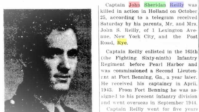 JOHN SHERIDAN REILLY U.S. Army WWII