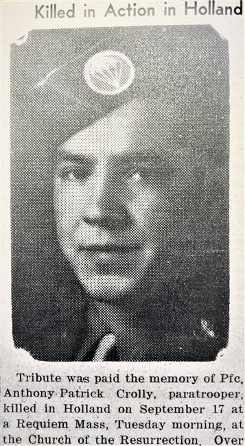 ANTHONY P. CROLLY U.S. Army WWII