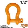 1/2" X100 Alloy Screw Pin Anchor Shackle