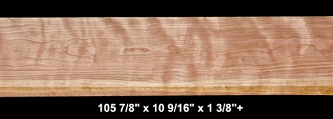Wide Curly Cherry - 105 7/8" x 10 9/16" x 1 3/8"+ - $155.00