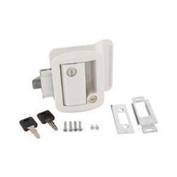 ENTRY DOOR LATCH LOCK ASSEMBLY WHITE, 013-571