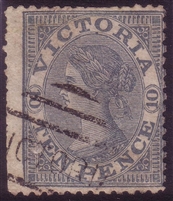 VIC SG 119 1863-74 Laureate Ten Pence WATERMARK '8'