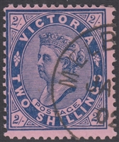 VIC SG 395 ACSC V120x Cancelled To Order CTO OGH 1902 Two Shillings 2s Blue on Rose Queen Victoria Australia
