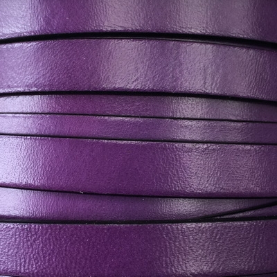 kelliesbeadboutique.com | 10mm Flat Deep Purple Leather