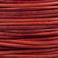 kelliesbeadboutique.com | Natural Red Round Leather Cording