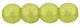 4mm Czech Rounds Sueded Gold Olivine