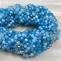 kelliesbeadboutique.com | 6x5mm Faceted Deep Sky Blue Chinese Crystals