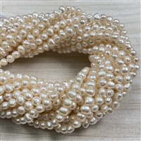 kelliesbeadboutique.com | 5-6mm White Nugget Pearls